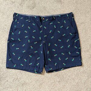 GEORGE Navy Blue Tropical Zip Shorts; Men Size 40